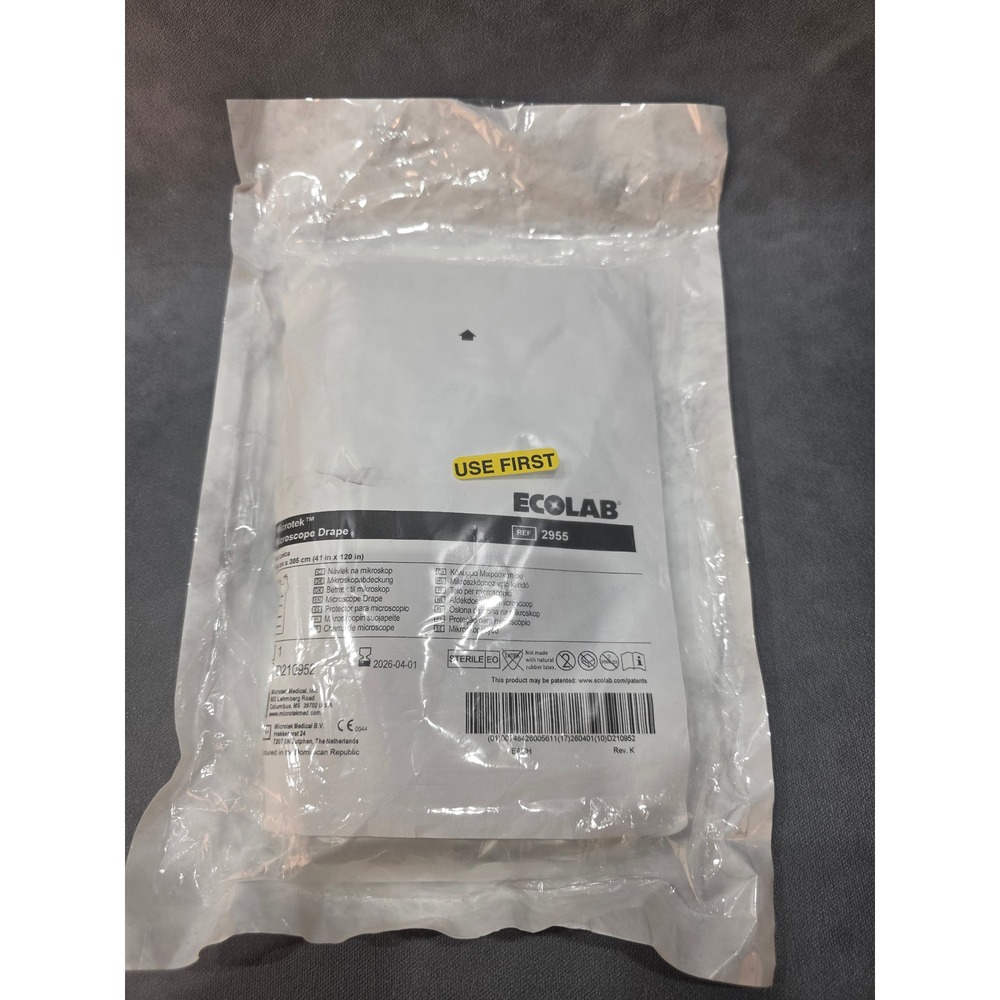 Ecolab Microtek Microscope Drape for Leica 41x120 REF 2955 Sterile Latex Free